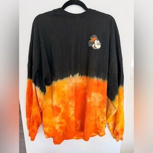 2022 Halloween Mickey Disney Spirit Jersey Black Shirt Size Large tie dye adult